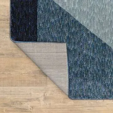 Style Haven Stephan Modern Art-Deco Inspired Blue Area Rug 5'3" X 7'3" 5' x 8' Indoor Bedroom Rectangle
