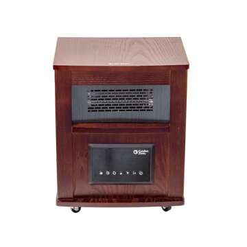 Comfort Zone Quartz Cabinet Heater with Remote Control and Adjustable Thermostat, 1500W, Perfect for...