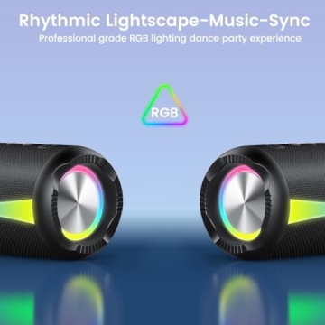 dotn Portable Bluetooth Speaker with RGB Lights and 20 Hour Playtime