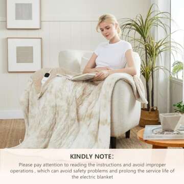 Homemate Heated Blanket Electric Throw for Ultimate Comfort