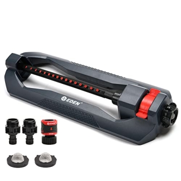 Eden 96213 Lawn & Garden Essential Oscillating Sprinkler | Heavy Weight Base, Covers 3,600 sq. ft.