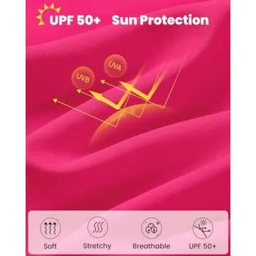 JOCMIC Girls Quick Dry Athletic Shirt UPF 50+ for Kids