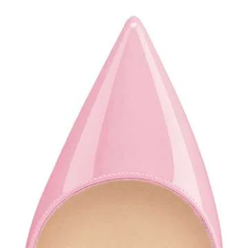 FSJ Women Formal Pointed Toe Pumps High Heel Stilettos Sexy Slip On Dress Shoes Size 9.5 Pink