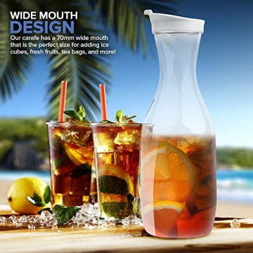 Plastic Juice Carafe Set for Smoothies and Beverages