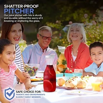 Plastic Juice Carafe Set for Smoothies and Beverages