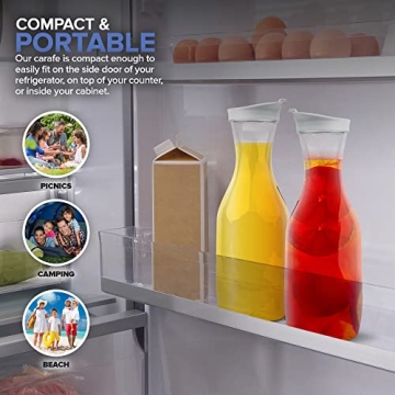 Plastic Juice Carafe Set for Smoothies and Beverages