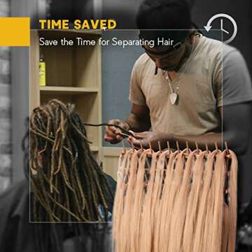 Winartton Braiding Hair Rack Set, Wooden Hair Stand Rack with Braiding Tools, Foldable Hair Holder f...