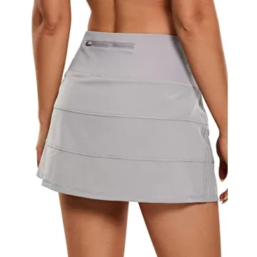 CRZ YOGA Women's Lightweight High Waisted Tennis Skirts for Golf and Tennis