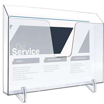 Acrimet Pocket File Holder Horizontal Design Brochure Display (for Wall Mount or Countertop Use) (Re...