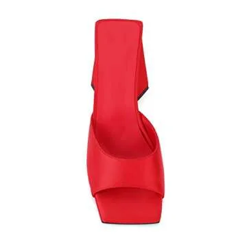 Trendy Square Toe Block Heel Mules for Women