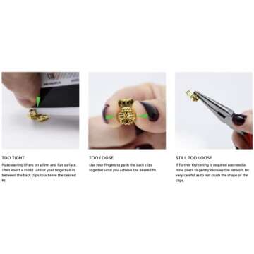 ANCHORA Magic Earring Backs for Heavy Earrings Droopy Ears