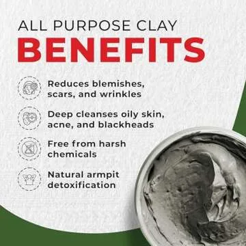 Mayan Magic Mud Powerful Deep Pore Cleansing Calcium Bentonite Clay - 1 lb - Natural Face Mask Peel for Men and Women - USA Made Full Facial Skin Care - Spa Level Skin Cleanser Beauty Products
