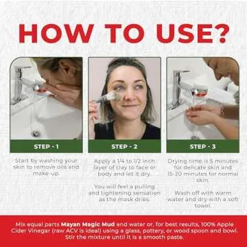 Mayan Magic Mud Powerful Deep Pore Cleansing Calcium Bentonite Clay - 1 lb - Natural Face Mask Peel for Men and Women - USA Made Full Facial Skin Care - Spa Level Skin Cleanser Beauty Products