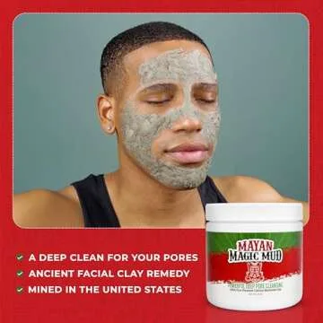 Mayan Magic Mud Powerful Deep Pore Cleansing Calcium Bentonite Clay - 1 lb - Natural Face Mask Peel for Men and Women - USA Made Full Facial Skin Care - Spa Level Skin Cleanser Beauty Products