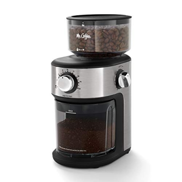 Mr. Coffee Burr Grinder 18 Presets Stainless Steel