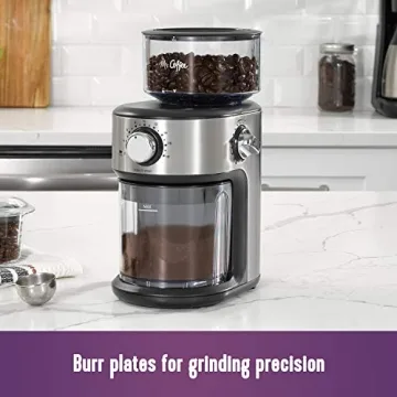 Mr. Coffee Burr Grinder 18 Presets Stainless Steel