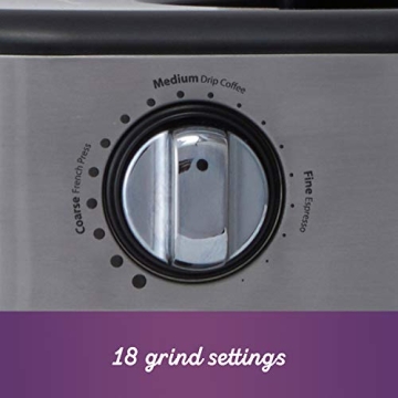 Mr. Coffee Burr Grinder 18 Presets Stainless Steel