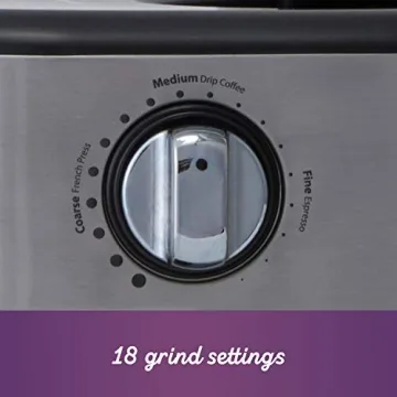 Mr. Coffee Burr Grinder 18 Presets Stainless Steel