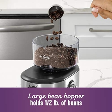 Mr. Coffee Burr Grinder 18 Presets Stainless Steel