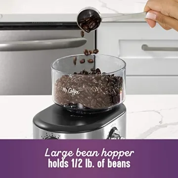 Mr. Coffee Burr Grinder 18 Presets Stainless Steel