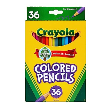 Crayola Colored Pencils Set 36ct for Kids Art Supplies