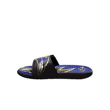 FOCO Baltimore Ravens NFL Mens Colorblock Big Logo Gel Slides - M