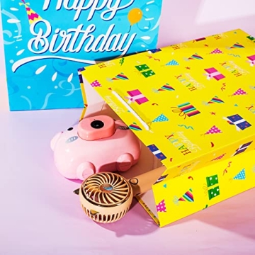 Assorted Birthday Gift Bags with Handles & Tissue Paper