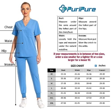 Stylish PuriPure Scrubs Set for Women Nurse Uniform
