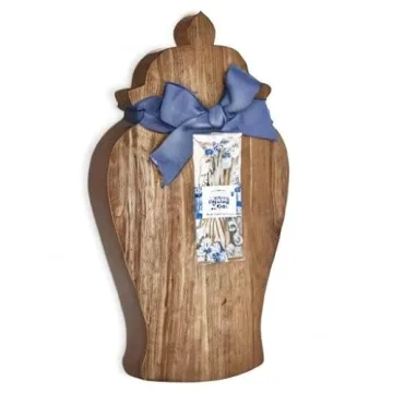 Two's Company Ginger Jar Shape Charcuterie/Tapas/Cheese Serving Board with 20 Picks