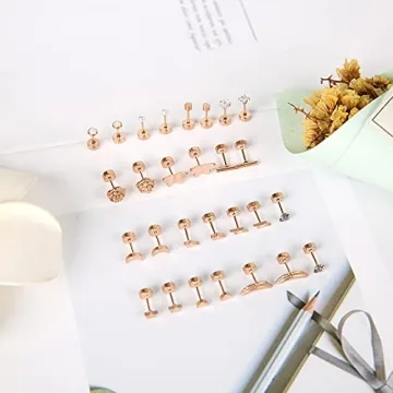 18 Pairs Stainless Steel Stud Earrings Set for All Occasions