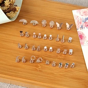18 Pairs Stainless Steel Stud Earrings Set for All Occasions