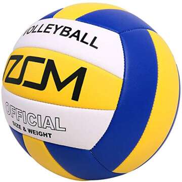 EVZOM Super Soft Volleyball Beach Volleyball Official Size 5 for Outdoor/Indoor/Pool/Gym/Training Pr...