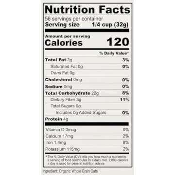 Anthony's Organic Whole Grain Oat Flour, 4 lb, Gluten Free, Non GMO, Non Irradiated, Finely Ground, Vegan