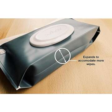 purifyou Portable Baby Wipe Case Travel Holder - Set of 6 Refillable Wipe Dispenser Pouches, Keeps Wipes Fresh & Moist, Lightweight, Durable, for Car, Diaper Bag, Stroller, Home & Travel (Multicolor)