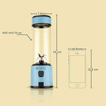 Brio USB Blender - Portable Glass Blender for Healthy Lifestyle
