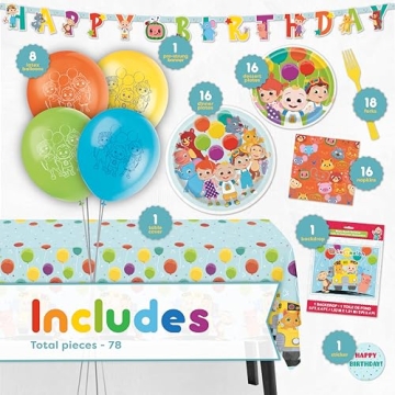 CoComelon Party Supplies for Kids Birthdays