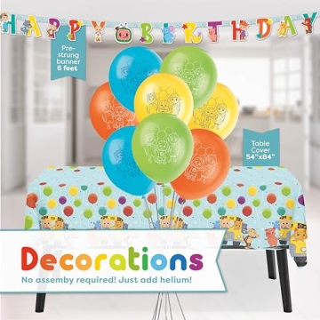 CoComelon Party Supplies for Kids Birthdays