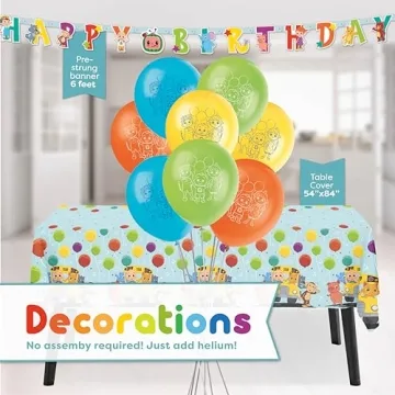 CoComelon Party Supplies for Kids Birthdays