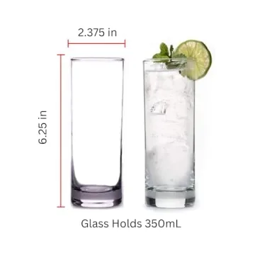 LEMONSODA Premium Highball Glass Set of 6 for Cocktails