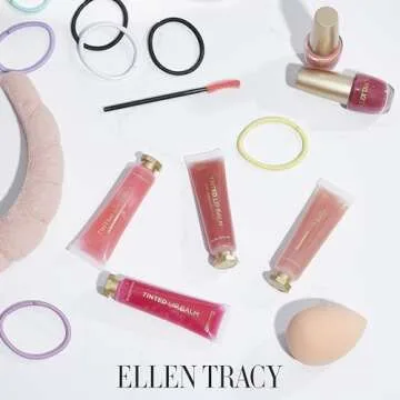 ELLEN TRACY Pamper Your Lips with Ellen Tracy Lip Balm Set - 4-Piece Rosy Nudes Collection for Nourished and Beautiful Lips - Moisturizing Lip Care Kit