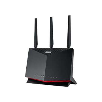 ASUS AX5700 WiFi 6 Gaming Router (RT-AX86S) – Dual Band Gigabit Wireless Internet, up to 2500 sq ft, Lifetime Free Internet Security, Mesh WiFi Support, Gaming Port, True 2 Gbps