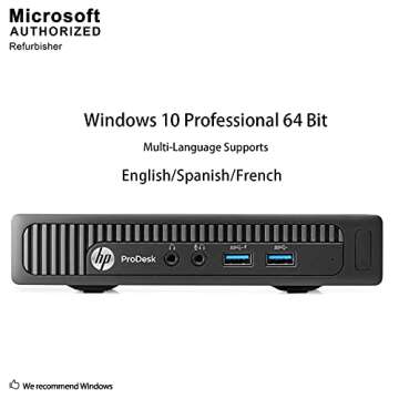 Fast and Compact HP 600 G1 Mini PC with Intel i3 Processor