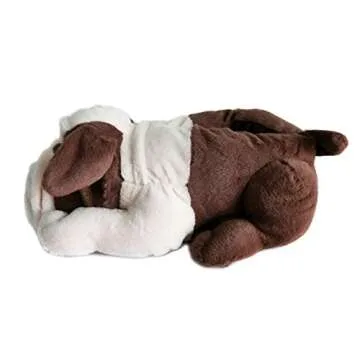Fuzzy Bulldog Slippers for Adults and Kids - Cozy Comfort
