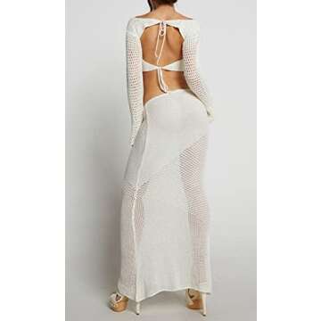 Women Sexy 2 Piece Skirt Set Sleeveless Crop Camis Top Split Maxi Midi Skirts Outfit Y2k Trendy Beach Wear