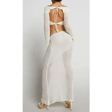 Women Sexy 2 Piece Skirt Set Sleeveless Crop Camis Top Split Maxi Midi Skirts Outfit Y2k Trendy Beach Wear