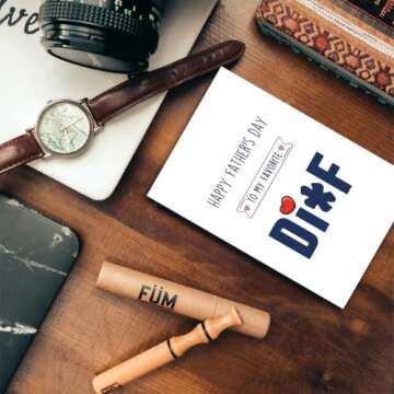 OJsensai Fathers Day Gift for Husband, Fathers Day Card, Happy Fathers Day to Favorite, Fathers Day Card from Wife, Fathers Day for Boyfriend