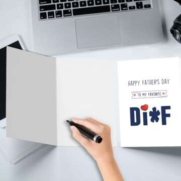 OJsensai Fathers Day Gift for Husband, Fathers Day Card, Happy Fathers Day to Favorite, Fathers Day Card from Wife, Fathers Day for Boyfriend