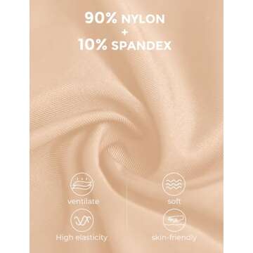 ZENUTA Slip Shorts for Women Under Dresses, Seamless Anti Chafing Shorts Women, Smooth Boy Shorts Underwear Summer (3 Pack Black Nude White, 3X-Large)