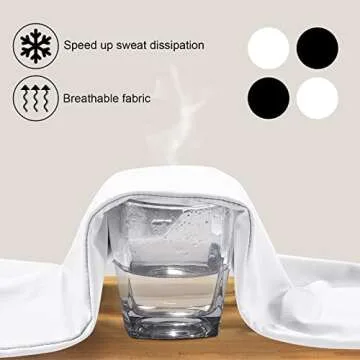 SATINIOR 4 Pairs Cooling Shawl Arm Sleeves with Finger Hole Anti-UV Arm Sleeves for Women Golfing Driving (Black, White) (Vest)