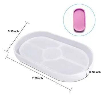 AFUNTA Oval Resin Tray Mold Set for Creative Crafts